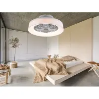 TRIO Ventilateur de plafond LED Farsund 47cm blanc