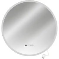 Sundirect Miroir chauffant infrarouge LM350-Pro rond Ø70cm 350W avec lumière, Tuya Smart App, anti-buée, idéal pour les salles de bains