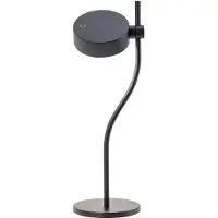 Zafferano Super O Lampe De Table Led Noire Rechargeable Et Dimmable