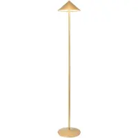 Zafferano Lampadaire Led Pina Xxl Doré, Rechargeable, 6W Ip65, Variateur, Tête Magnétique, Pour Intérieur/Extérieur