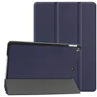IMoshion Coque tablette Trifold pour Apple iPad 9 (2021) 10.2 pouces / iPad 8 (2020) 10.2 pouces / iPad 7 (2019) 10.2 pouces - Bleu foncé