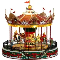 Lemax GIOSTRA CON MOVIMENTO E SUONO - SANTA CAROUSEL COD 34682 VILLAGE
