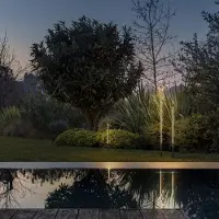 Ideal Lux Lampadaire de jardin à LED 3000 K, brun café, IP65, JEDI 372297