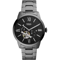 Fossil Montre à affichage analogique 'Townsman Auto' gris / noir