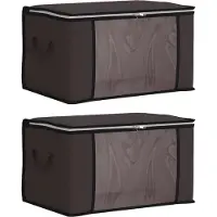 vidaXL : Boîtes de rangement avec fenêtre transparente sur le côté, lot de 2, 37,5 L
