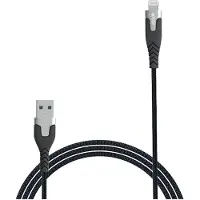Gear Câble de charge PRO USB-A vers Lightning C89 1,5 m Câble Polyamide Noir avec connecteurs métalliques