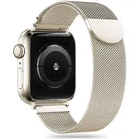 Tech-Protect MilaneseBand for Apple Watch 4 / 5 / 6 / 7 / 8 / 9 / SE / Ultra 1 / 2 (42/44/45/49 mm) (42 mm, 44 mm, 45 mm, 49 mm, Acier inoxydable), Sangles de montre, Beige