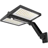 Lumisky - Projecteur solaire (2 têtes), noir, lumière puissante, LED, blanc, 37 cm, avec détecteur de mouvement orientable fr