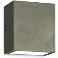 Ideal Lux Applique murale contemporaine Argo, aluminium gris, LED 6W, 3000K, indice de protection IP65