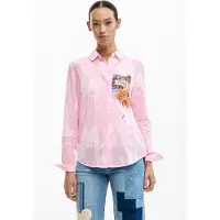 Desigual Chemisier mélange de couleurs / rose clair