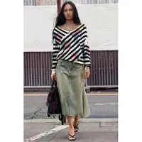 Desigual Pull-over jade / rouge clair / noir / blanc