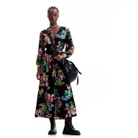 Desigual Robe 'Poppy M. Christian Lacroix' bleu ciel / vert / violet / noir