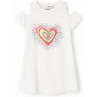 Desigual Robe enfant VEST_BLOOM filles - Blanc - 3 / 4 ans