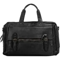 Harold's Sac de voyage , modèle Submarine, en cuir véritable, noir, 25 litres, pour femmes - 020426