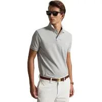 Ralph Lauren pour homme. 710680784529 Le polo piqué gris iconique (M), Casuel, Coton, Manche courte