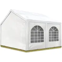 Sonstiges TOOLPORT Tente de réception 4x5 m, toile de haute qualité env. 450 N PE blanc construction en acier galvanisé avec raccordement par vissage