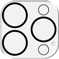 3MK Lens Pro Full Cover iPhone 12 Pro Szklo hartowane na obiektyw aparatu z ramką montażową 1szt (1 pcs, Apple iPhone 12 Pro), Téléphone portable : film de protection, Transparent