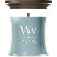 Woodwick Cedarwood & Ocean Moss bougie parfumée avec mèche en bois 85 g