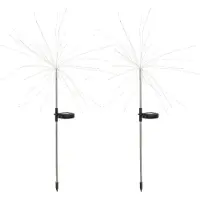 Lumisky Lot de 2 lampes solaires - - FIREWORKS SPIKE - Effet feu d'artifice LED - H97 cm - Éclairage décoratif extérieur