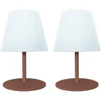 Lumisky Set de 2 lampes de table LED sans fil TWINS Terracota H16cm