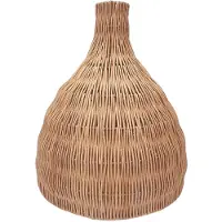 Lumisky Abat jour naturel BELLA en rotin style bohème H38cm pour monture électrique E27