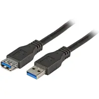 EFB Elektronik K5237.3 USB3.0 Verlängerungskabel A-A,St-Bu,3,0m,schwarz,Premium