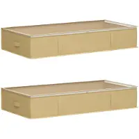 vidaXL : Boîtes de rangement avec fenêtre transparente, lot de 2, 64,8 L