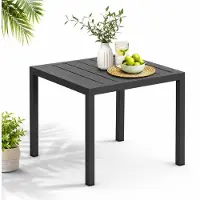 Mucola Table de jardin aluminium Table de balcon rectangulaire résistante aux intempéries Anthracite Table d'extérieur résistante à la chaleur et aux intempéries Table de terrasse