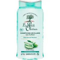 PADU Le Petit Olivier Shampooing micellaire Aloe vera 250ml shampooing micellaire nettoyant pour cheveux normaux et rapidement gras