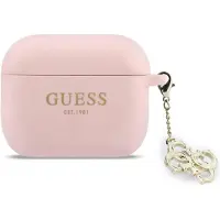 GUESS Housse de protection Silicone 4G Charm Case pour AirPods Pro 3, rose