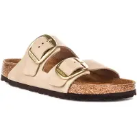 Birkenstock Arizona Big Buckle Nubuk Leather Sandals Marron EU 38 Femme