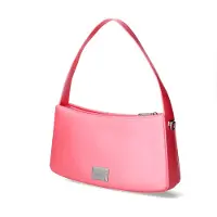 Marc Ellis Sac bandoulière pour femme en polyuréthane rose clair, avec bandoulière et détails dorés