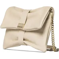 Marc Ellis Sac bandoulière en cuir de vachette, beige, rose, blanc cassé, pour femme