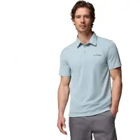 Columbia Polo à manches courtes Columbia Nelson Point, bleu, taille L, homme, bleu, taille L