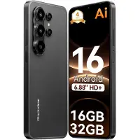 Blackview Smartphone Wave 10C sans abonnement, Android 16, 6,88 pouces, 120 Hz, 1080p, double SIM, Face ID, 5 000 mAh, Gemini AI, DokeOS 5.0, 1080p, 4G