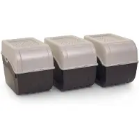 Novaliv 3x Grand 9l nacré Boîte à pommes de terre Stockage de pommes de terre Tête de pomme de terre Sac à pommes de terre