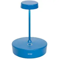Zafferano Lampe De Table Led Rechargeable Et Dimmable Swap Mini Pro Bleue