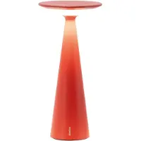 Zafferano Damina - Lampe De Table Led Rechargeable, Variateur, Autonomie 8 H, Ip65 - Sans Fil, Finition Aluminium Rouge
