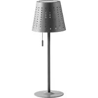 Northpoint Lampe de table d'extérieur LED, gris, rechargeable, batterie 2200mAh, métal, solaire, étanche, avec variateur d'intensité (3 niveaux)