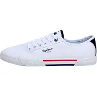 Pepe Jeans Baskets basses 'Brady' bleu foncé / rouge / blanc