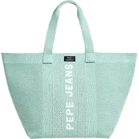 Pepe Jeans Sacs à main 'Knit Winslow' aqua / blanc