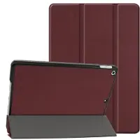 IMoshion Coque tablette Trifold pour Apple iPad 9 (2021) 10.2 pouces / iPad 8 (2020) 10.2 pouces / iPad 7 (2019) 10.2 pouces - Bordeaux