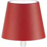 Zafferano Lampe Led Poldina Stopper De , Rechargeable Et Portable, Couleur Rouge Avec Autonomie Jusqu'À 12 Heures