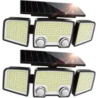 Lumisky Lot de 2 Spots Solaires ABS Noir H11cm