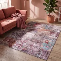 FRAAI Tapis patchwork | Azara Rouge | 230x330cm | Rouge | Rectangulaire | Tapis