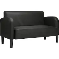 vidaXL Canapé causeuse noir 110 cm similicuir