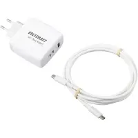 Voltcraft GaN VC-13079915 Chargeur USB d'intérieur Courant de sortie (max.) 5 A 3 (120 W, 3 ports), Chargeur USB, Blanc
