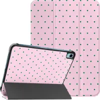 IMoshion Coque tablette Design Trifold pour Apple iPad 11 (2025) 11 pouces A16 / iPad 10 (2022) 10.9 pouces - Happy Dots
