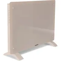Vonroc Chauffage électrique de luxe – Convecteur – Panneau en verre – 1500W – Beige | WIFI