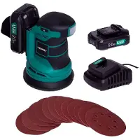 Vonroc Ponceuse orbitale excentrique sans fil 20V - Ø125mm | 2 Batteries 2.0 Ah et chargeur incl.